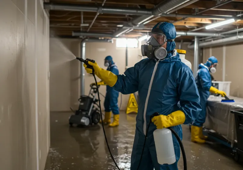 Basement Sanitization and Antimicrobial Treatment process in Costilla County, CO