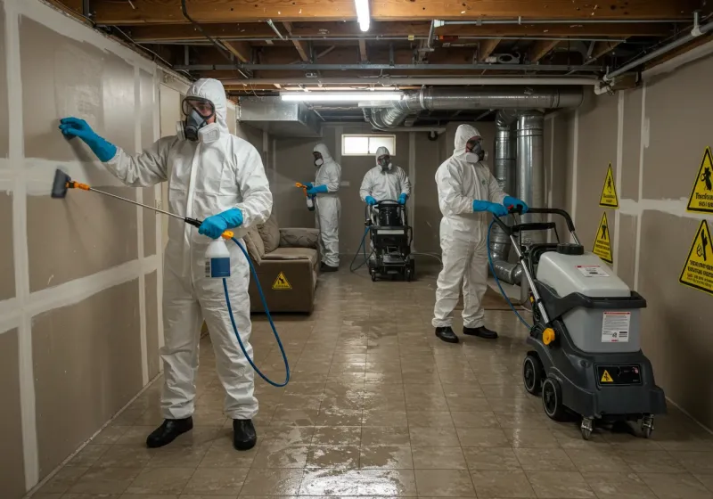 Basement Moisture Removal and Structural Drying process in Costilla County, CO